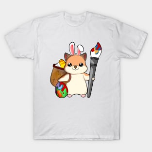 Cute hamster painting Easter eggs T-Shirt